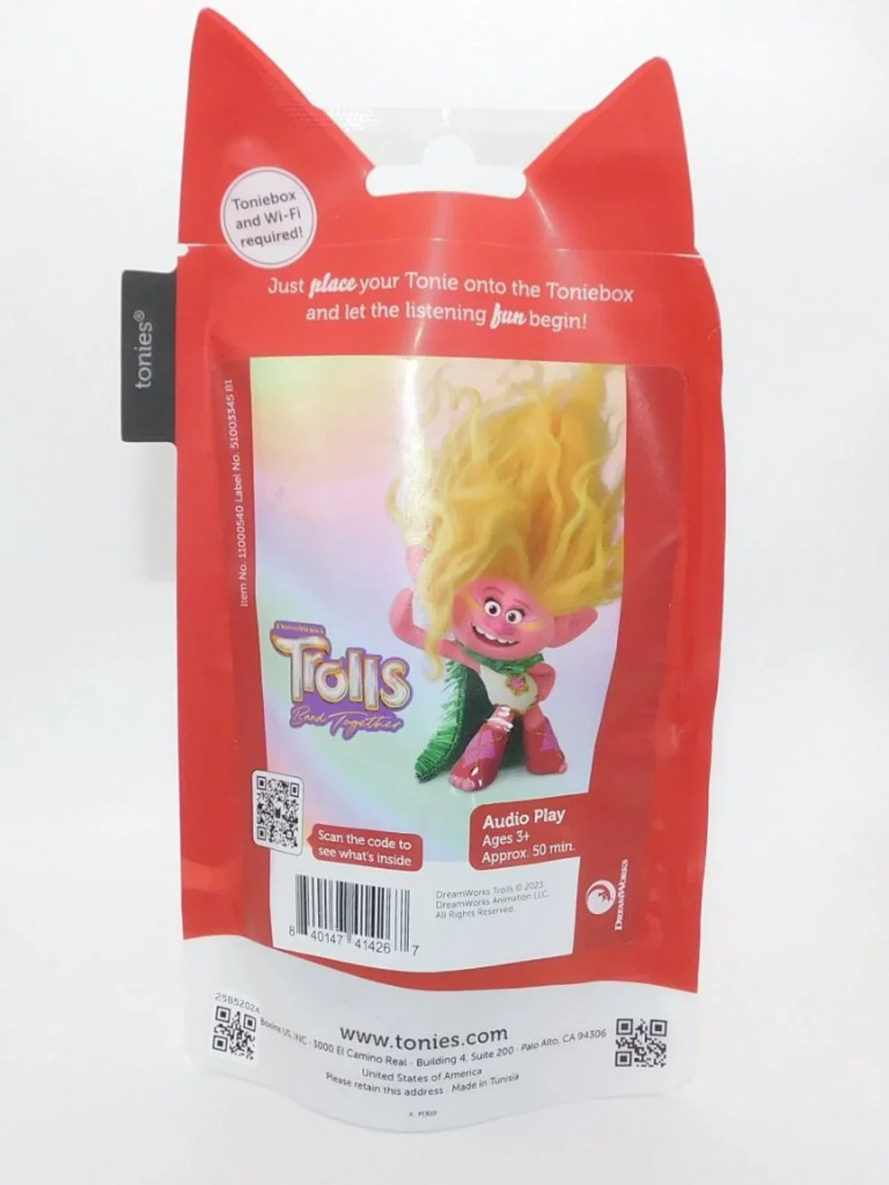 Tonies Trolls Band Together Audio Play Figurine Viva Yellow Hair NEW